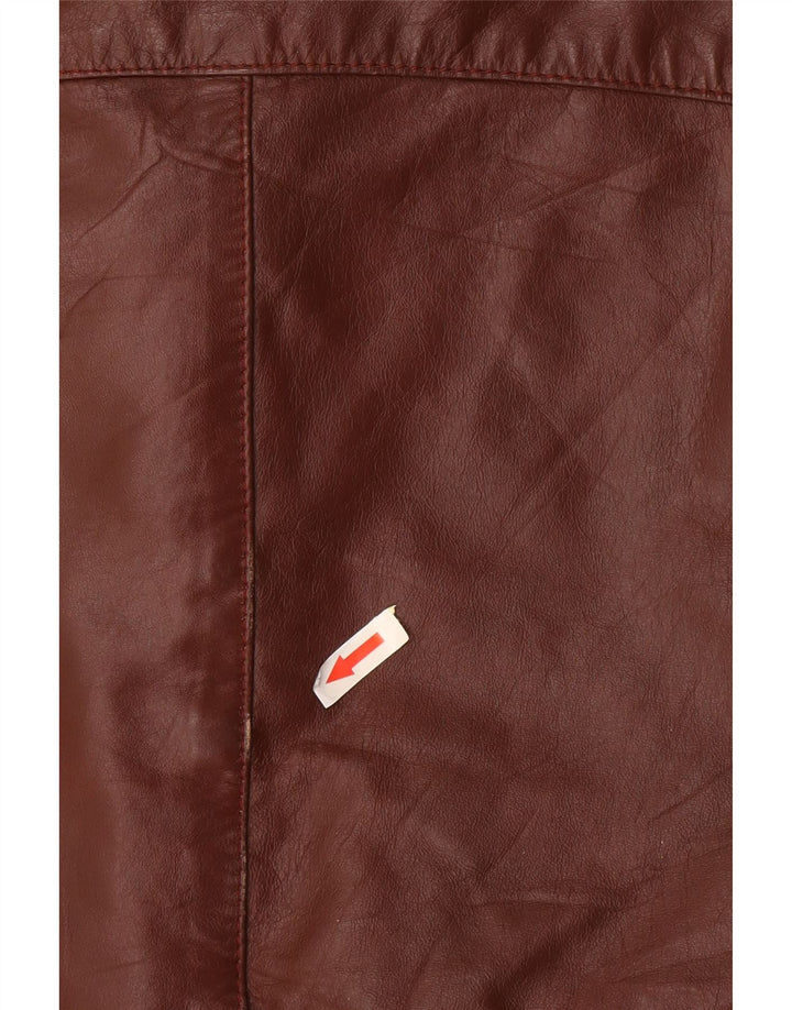 Cooper Herren-Lederjacke mit Kapuze, UK 42, XL, braunes Leder