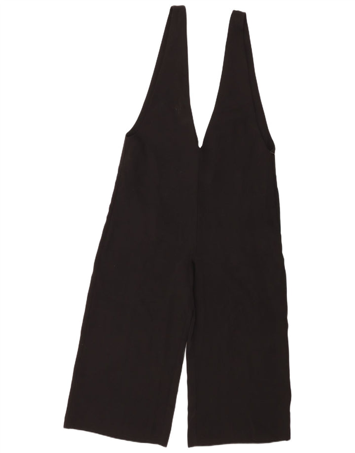 Zara Damen Ärmelloser Playsuit UK 14 Large Schwarz Polyester