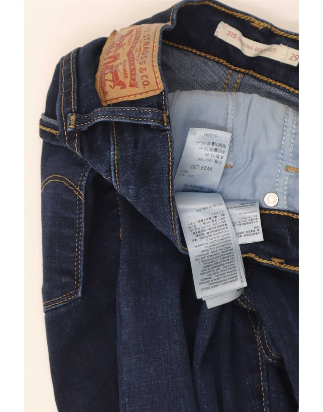 Levi's Damen 315 Shaping Bootcut Jeans W29 L30 Blaue Baumwolle