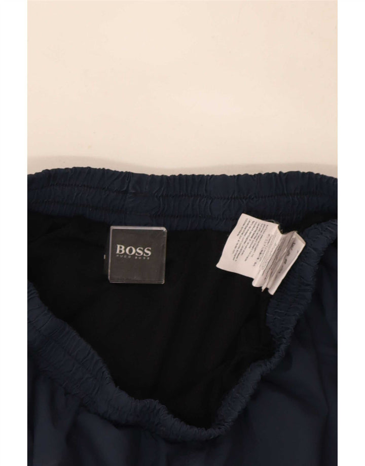 Hugo Boss Herren-Sportshorts mit Grafik, Größe S, Marineblau, Polyester