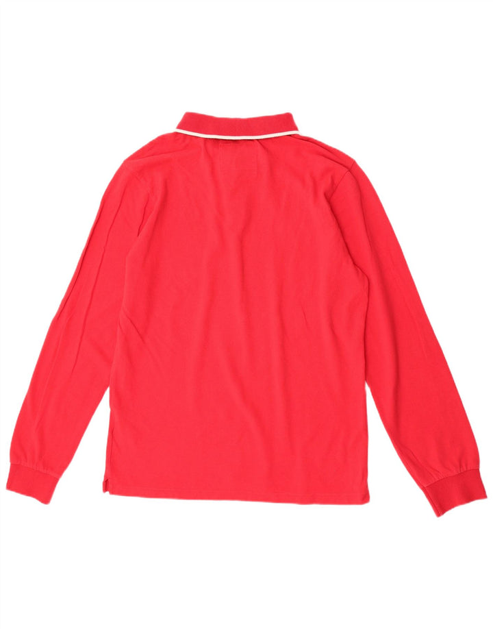 North Sails Herren-Langarm-Poloshirt, große rote Baumwolle