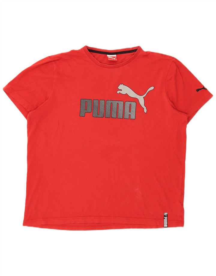Puma Herren Grafik T-Shirt Top XL Rot