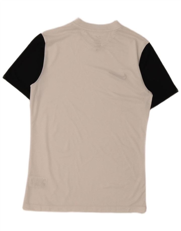 Nike Herren Dri Fit Slim T-Shirt-Oberteil Mittelweißes Colourblock-Polyester