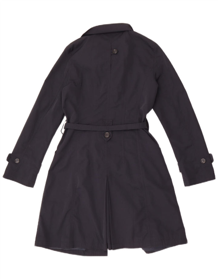 Max & Co. Damen Trenchcoat UK 8 Small Marineblau Polyamid