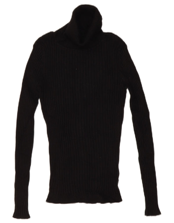 Musto Womens Roll Neck Jumper Sweater UK 12 Medium Black Viscose