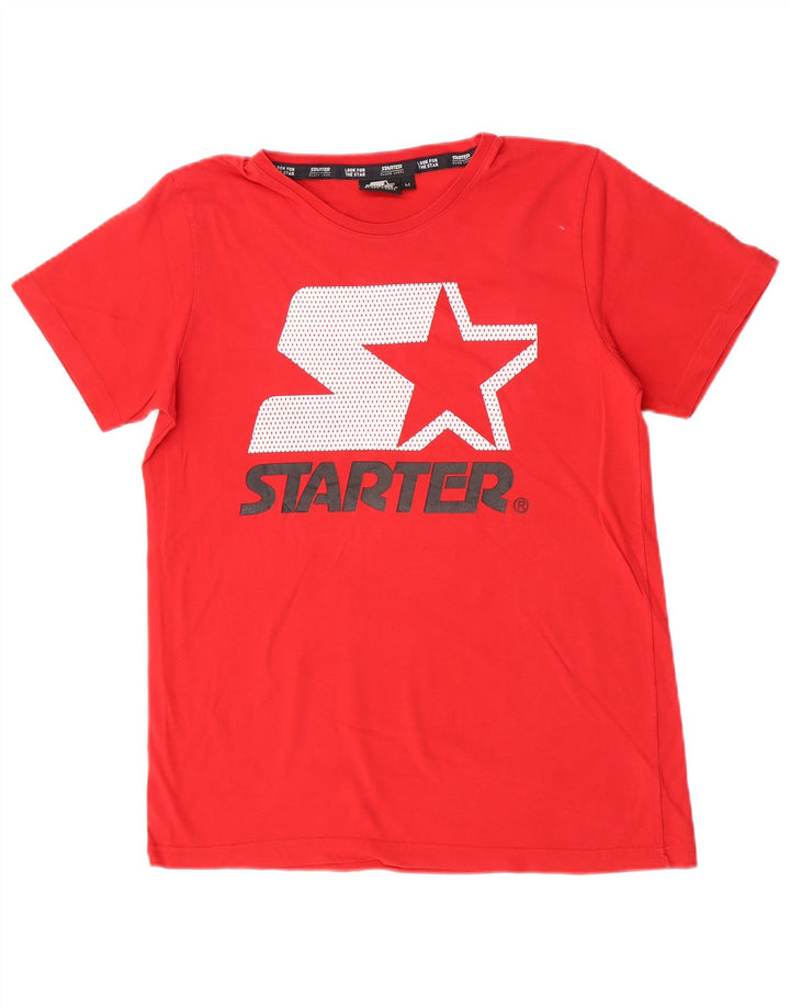 Starter Herren-T-Shirt mit Grafik, mittelrote Baumwolle
