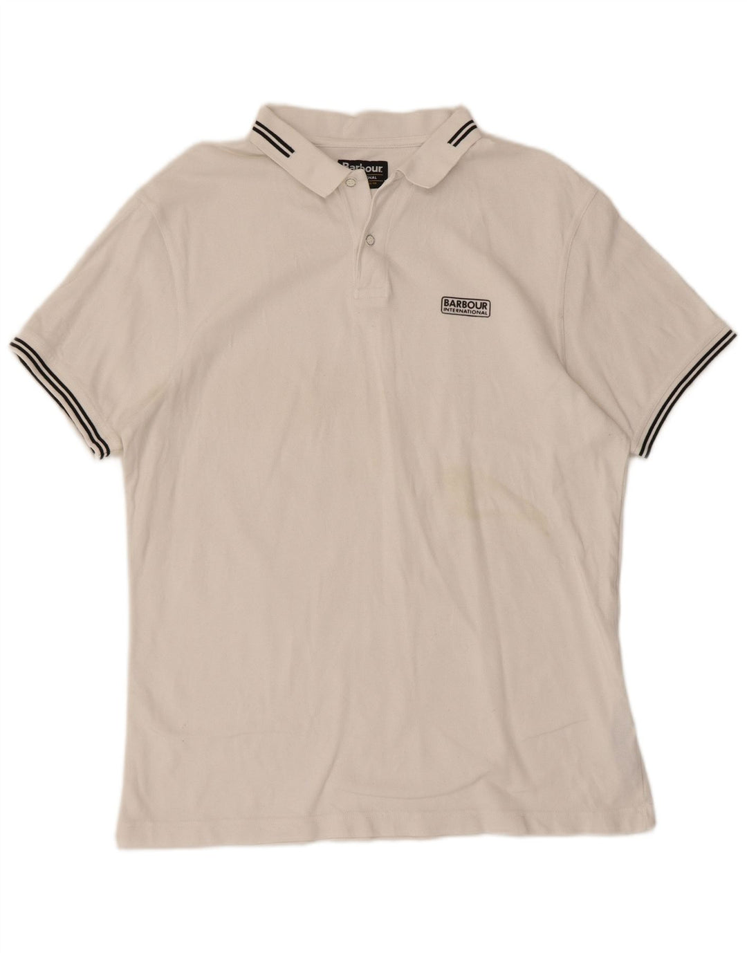 Barbour Herren-Poloshirt, große weiße Baumwolle