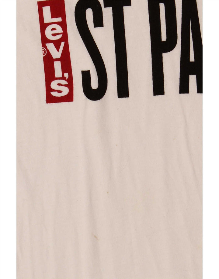 Levi's Herren-T-Shirt mit Grafik, Größe S, weiße Baumwolle
