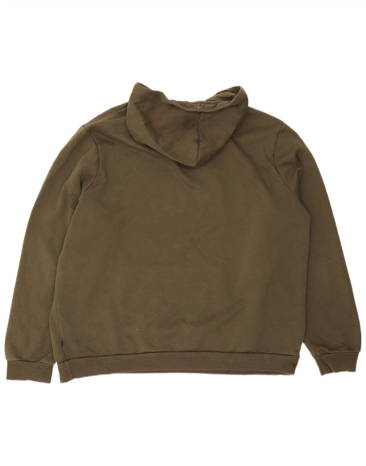 PUMA Herren Graphic Hoodie Pullover 2XL Khaki Baumwolle