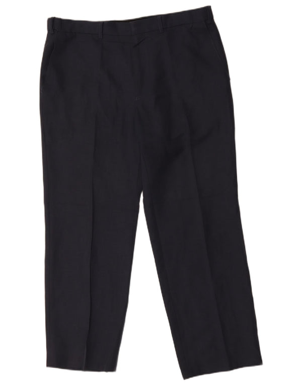 Gerade Chino-Hose für Herren von Marks & Spencer, W36, L29, marineblaues Polyester