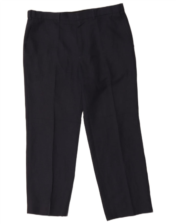 Gerade Chino-Hose für Herren von Marks & Spencer, W36, L29, marineblaues Polyester