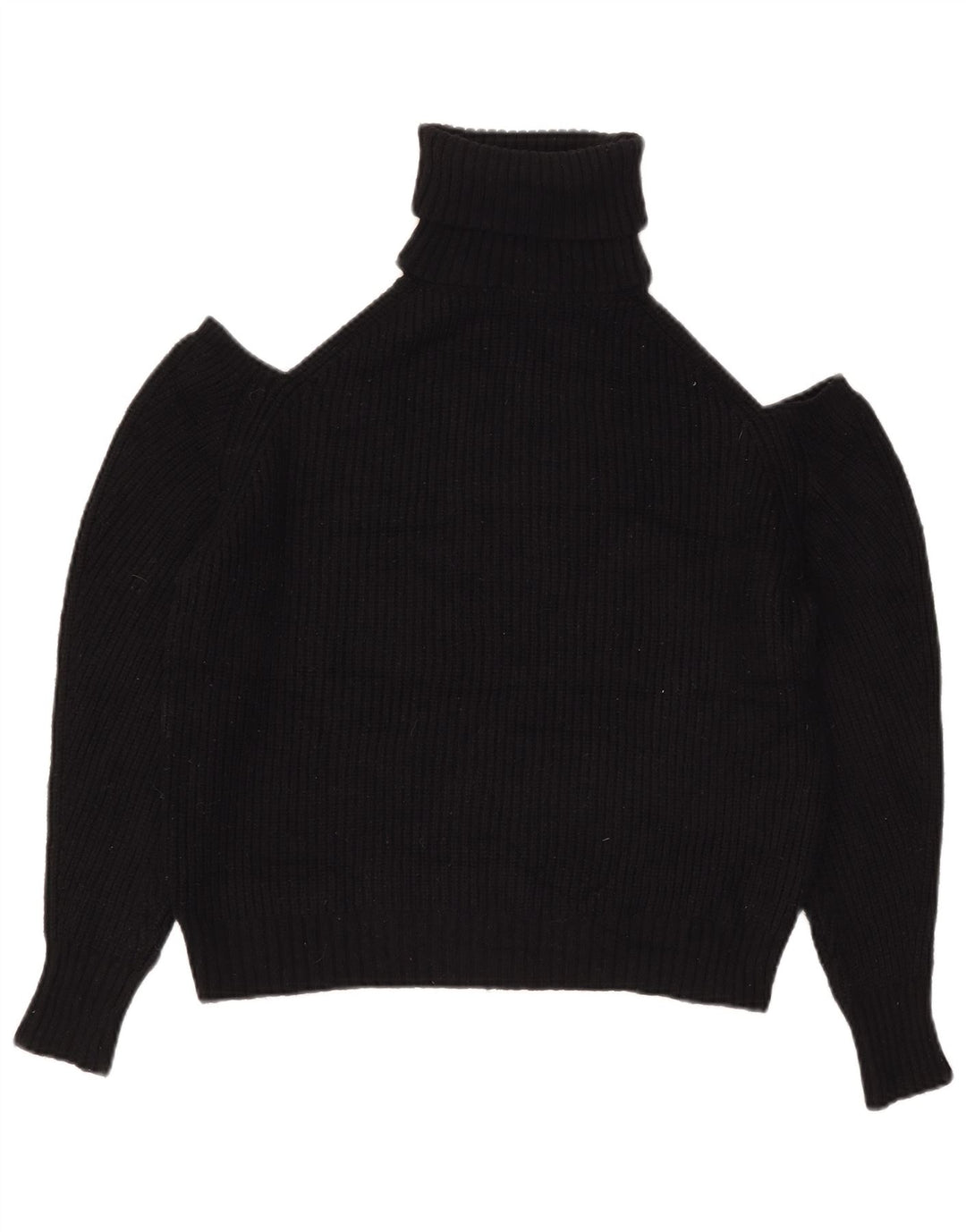 Schulterfreier Rollkragenpullover von Zara für Damen, Gr. 14, mittelschwarz