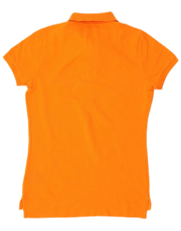 POLO RALPH LAUREN Skinny-Poloshirt für Damen, UK 10, Größe S, Orange, Baumwolle