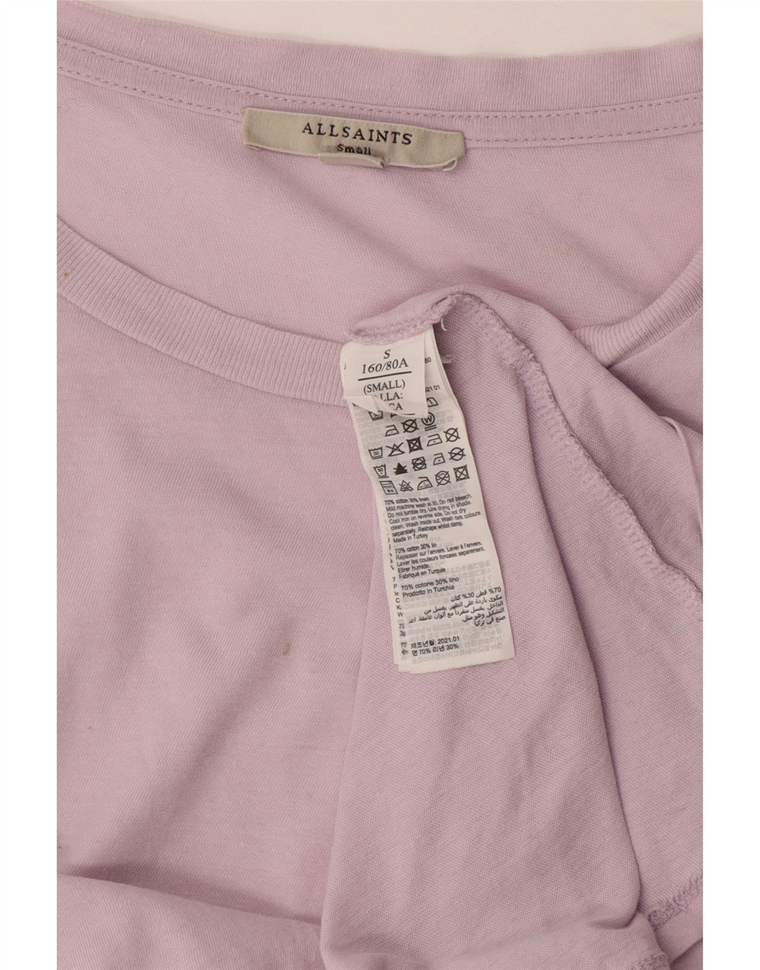 All Saints Damen-Oversize-Weste-Top, UK 10, Größe S, Lila, Baumwolle