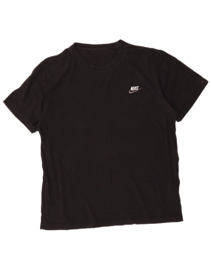 Nike Herren T-Shirt Top Large Schwarz Baumwolle