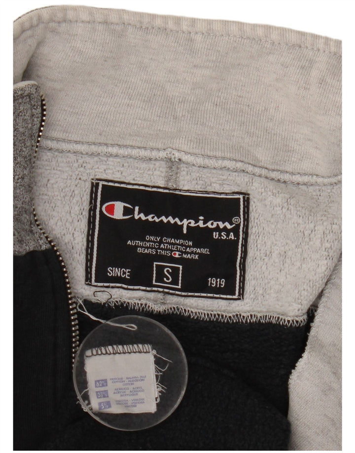 Champion Herren-Trainingsanzugoberteil, Jacke, Größe S, Schwarz, Colourblock-Baumwolle