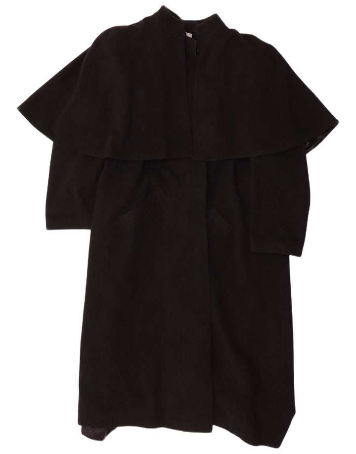 Jasper Conran Damen Übergroßer Mantel UK 14 Large Schwarzer Kaschmir