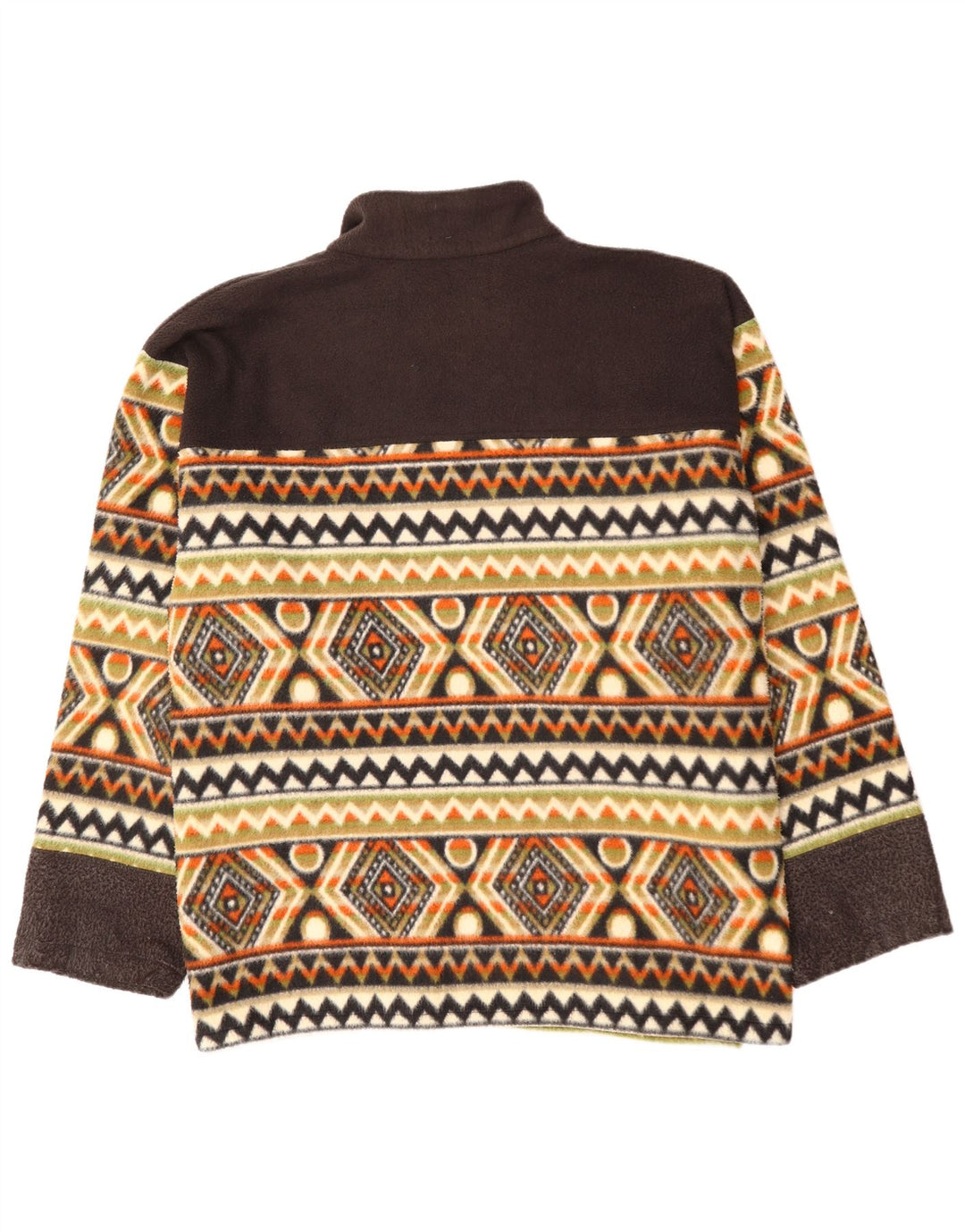 VINTAGE Herren-Fleecepullover mit Reißverschluss am Hals, 4XL, mehrfarbig, Argyle/Diamant