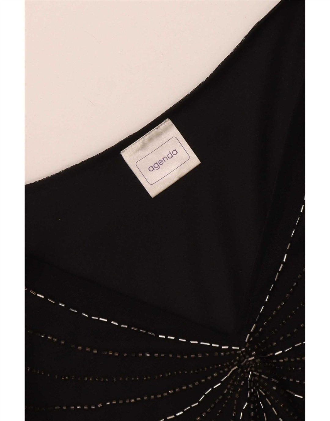 Agenda Damen Bluse Top UK 16 Large Schwarz Polyester