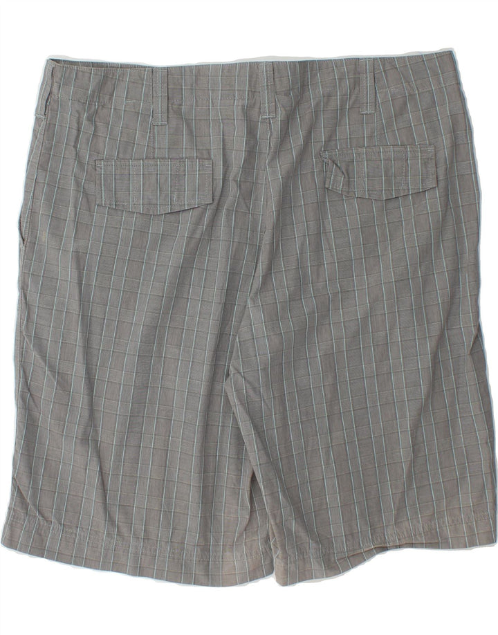 EDDIE BAUER Mens Chino Shorts W40 XL Grey Check Cotton Vintage Eddie Bauer and Second-Hand Eddie Bauer from Messina Hembry 