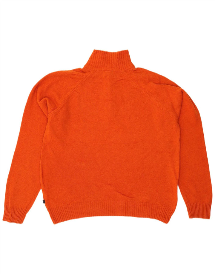 Asics Herren-Pullover mit Reißverschluss am Hals, mittelorange Wolle