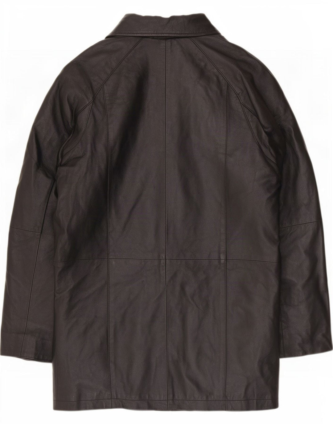 Milan Damen Ledermantel UK 12 Mittelschwarz geblümt
