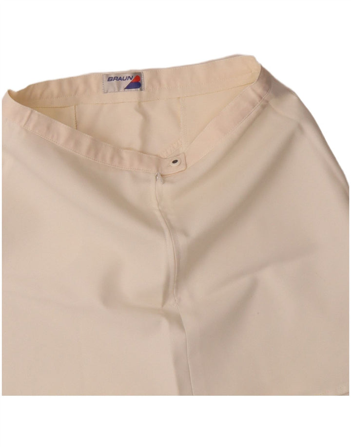 Vintage Damen Minirock mit hoher Taille IT 46 Groß W26 Weiß