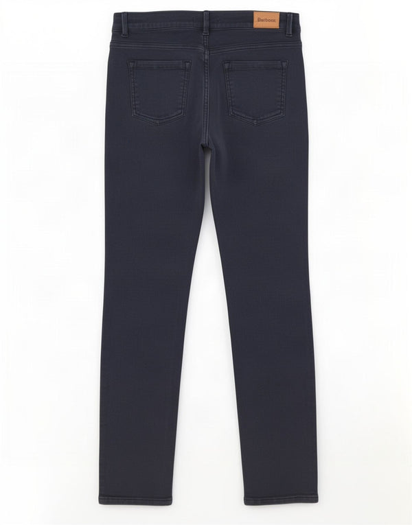 Barbour Damen Slim Freizeithose UK 14 Medium W30 L29 Marineblau Baumwolle