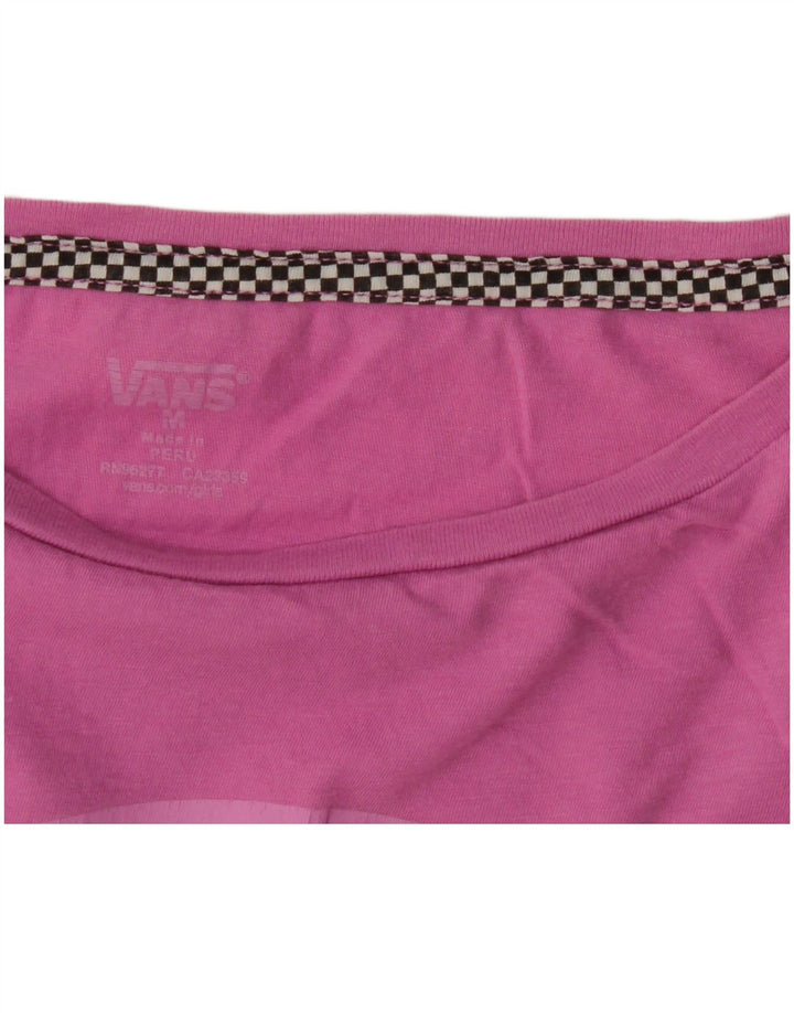 Vans Damen Grafik-T-Shirt-Oberteil UK 12 Mittelrosa
