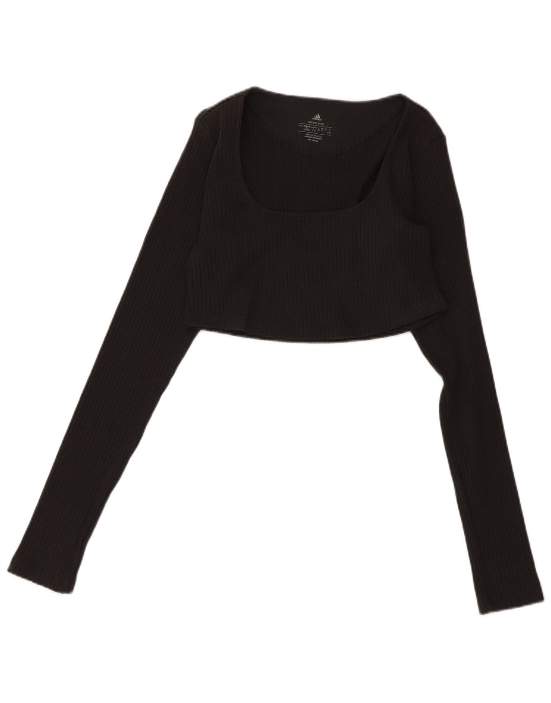 Adidas Damen Langarm Crop Top UK 14 Large Grau