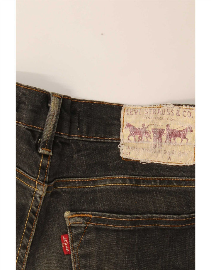 Levi's Damen 519 Slim Jeans W32 L28 Schwarze Baumwolle