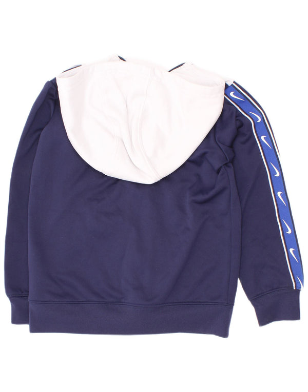 Nike Dri Fit Zip Hoodie-Pullover für Jungen, 4–5 Jahre, Größe S, Marineblau, Farbblock