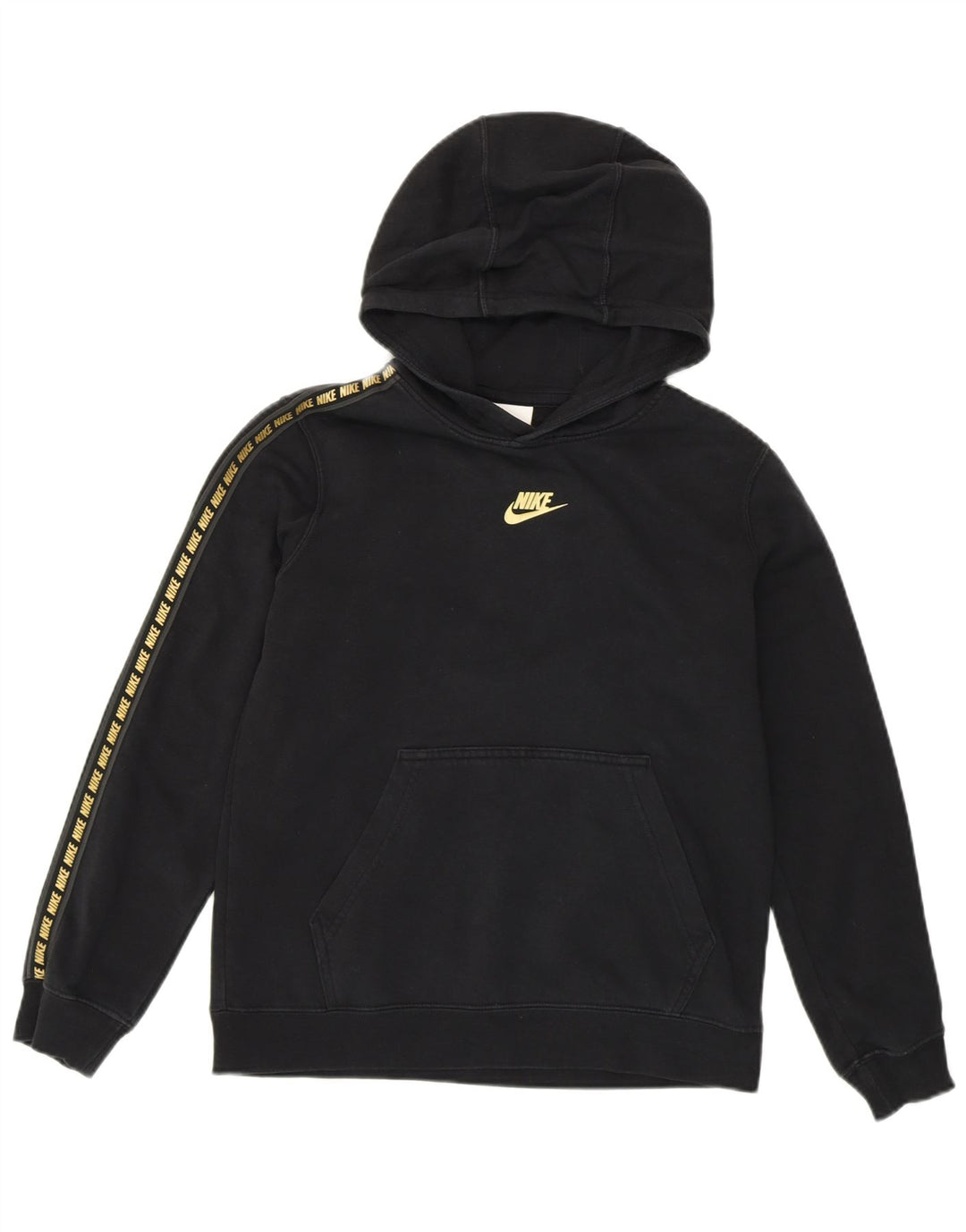 Nike Mädchen-Trainingsanzug mit lockerer Passform und Grafik, 12–13 Jahre, Größe L, Schwarz, Baumwolle