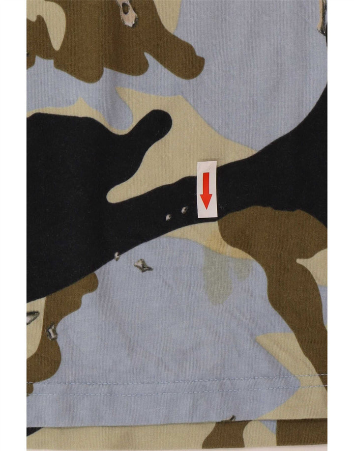 Adidas Herren T-Shirt Top Medium Mehrfarbig Camouflage Baumwolle
