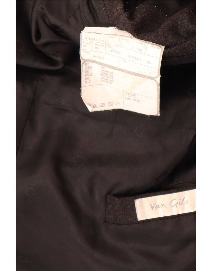 Van Gils Herren Zweireihiger Blazer Jacke UK 40 Große graue Wolle