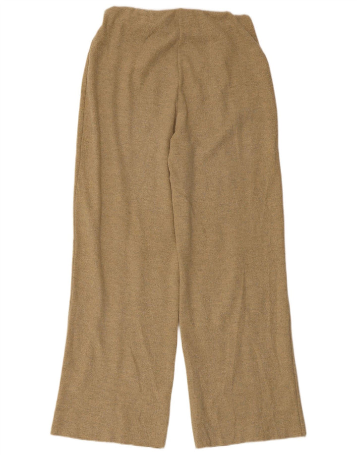 Zara Damen-Trainingshose mit hoher Taille, UK 12, mittelbeigefarbenes Polyester