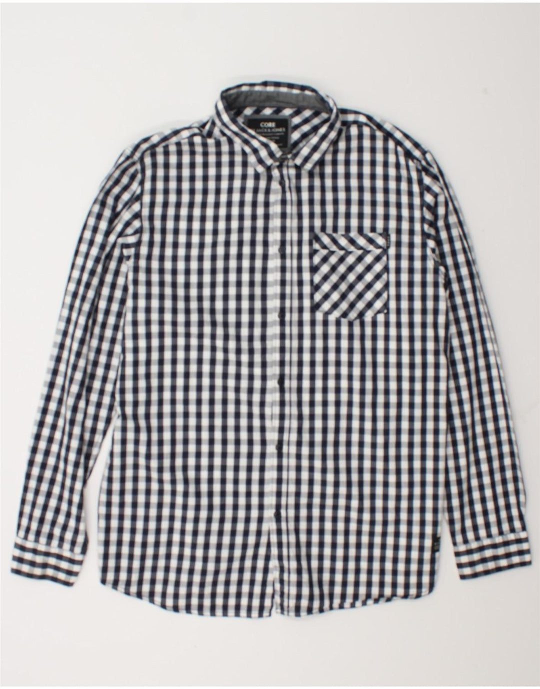 Jack & Jones Herrenhemd 2XL, Marineblau, Gingham-Baumwolle