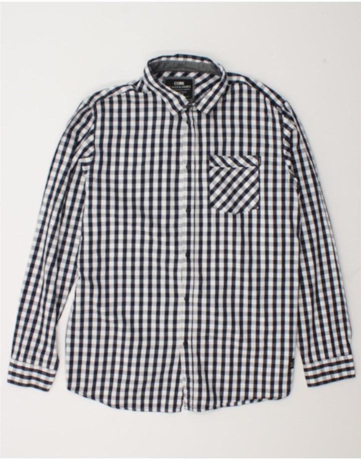 Jack & Jones Herrenhemd 2XL, Marineblau, Gingham-Baumwolle
