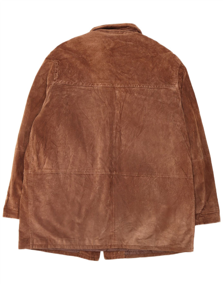 Vintage Herren Wildlederjacke Größe 60 3XL Braunes Leder