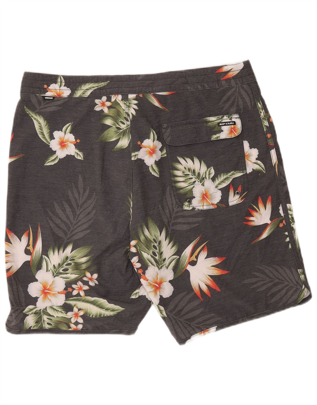 Rip Curl Herren Mirage Badeshorts, großes graues Blumenmuster, Polyester