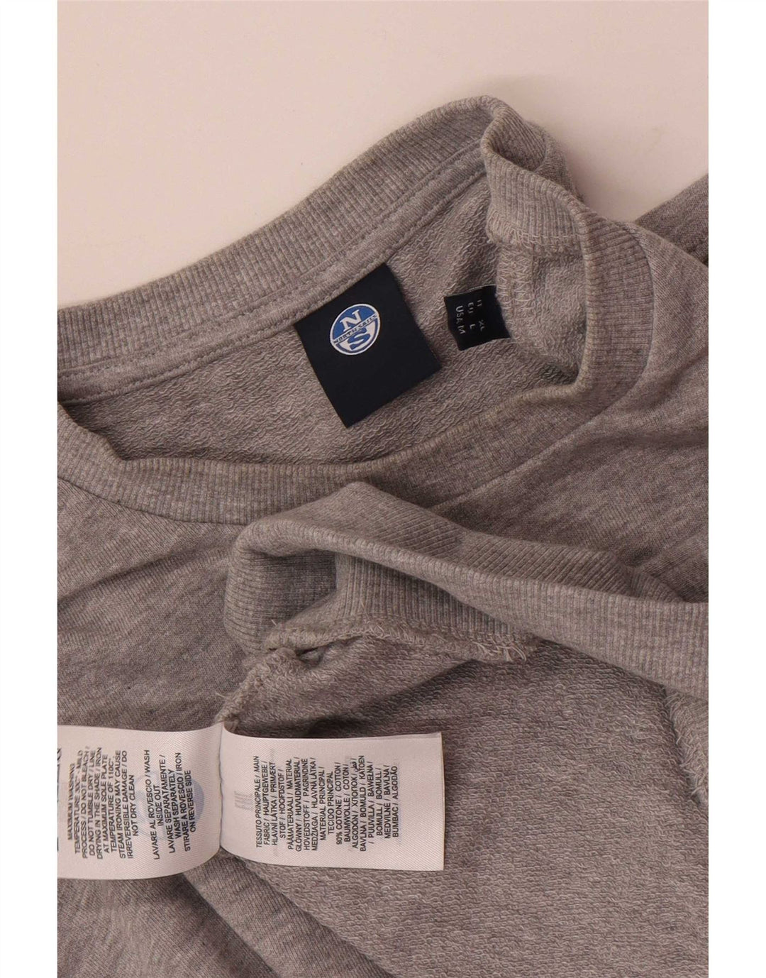 North Sails Herren-Sweatshirt-Pullover, große graue Baumwolle