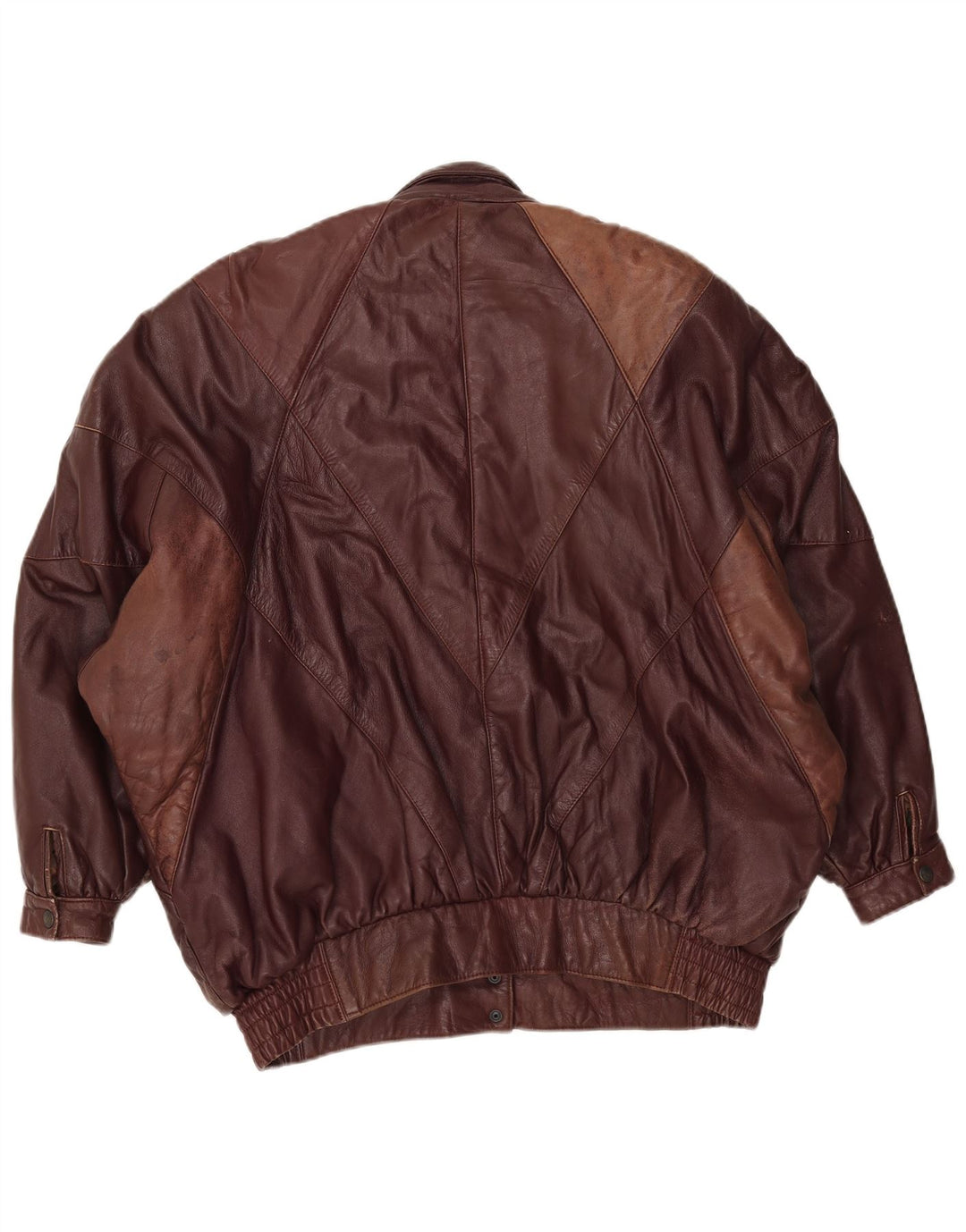 Vintage Damen Übergroße Lederjacke EU 38 Mittelbraunes Leder