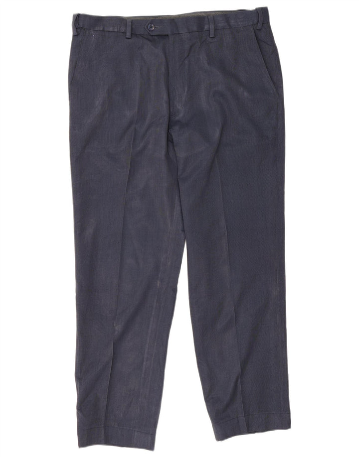 Marks & Spencer Herren-Anzughose mit gerader Passform und normaler Passform, W38 L28, Marineblau