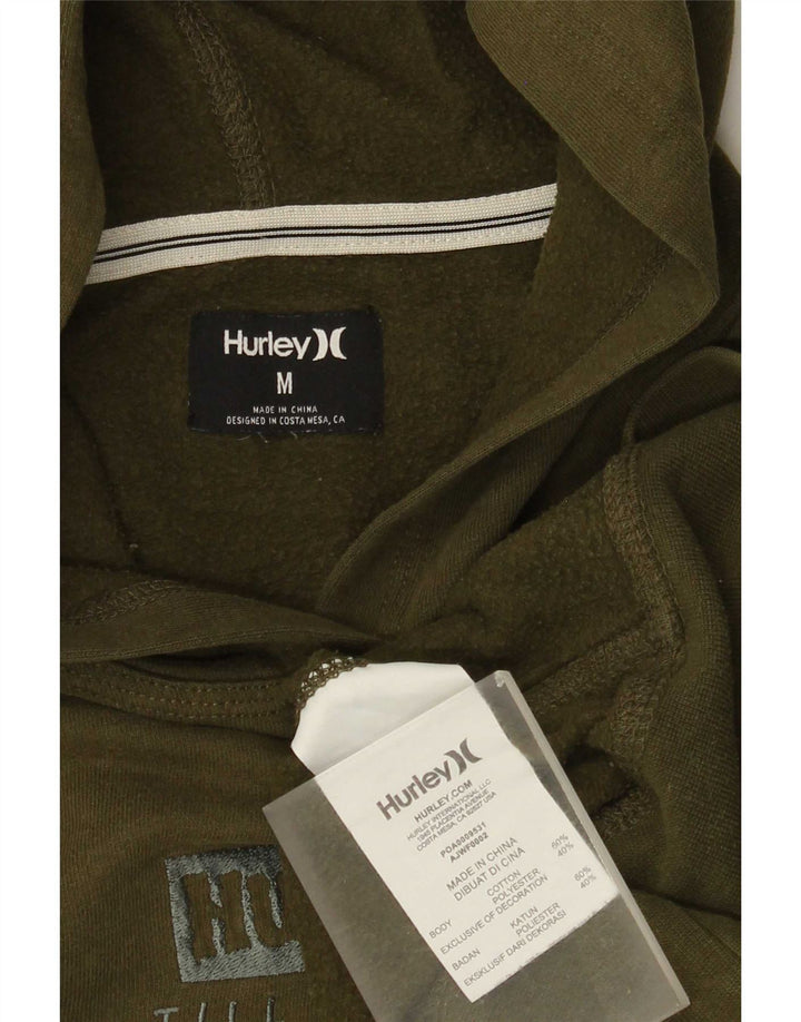 Hurley Herren-Kapuzenpullover mit Grafik, mittlere Khaki-Baumwolle