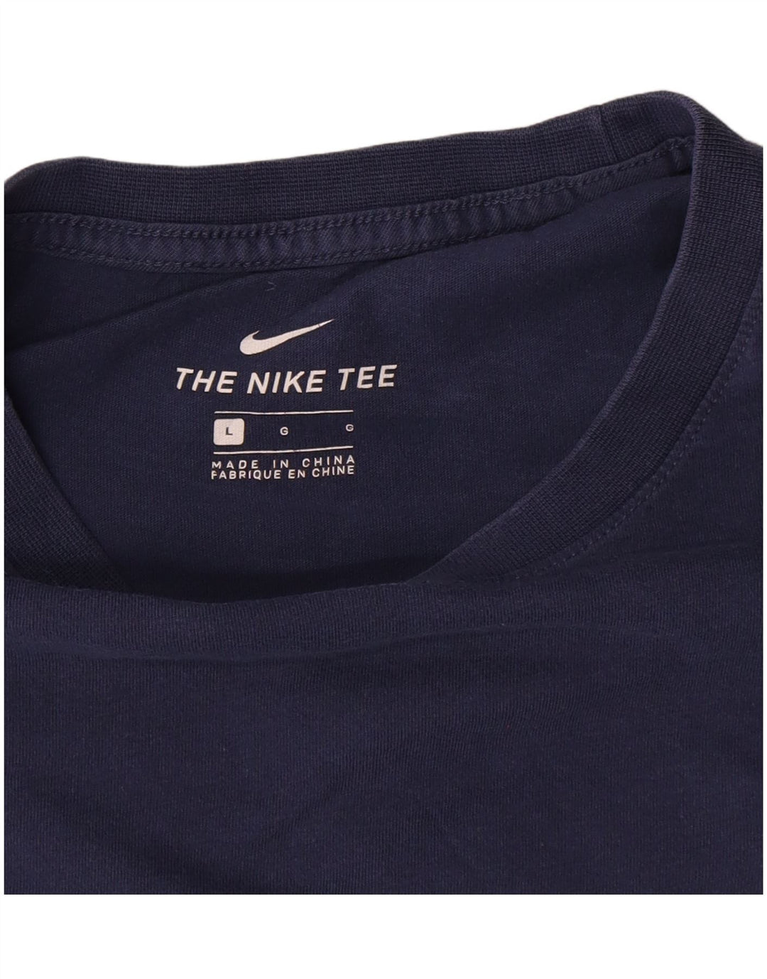 Nike Herren T-Shirt Top Large Marineblau Baumwolle