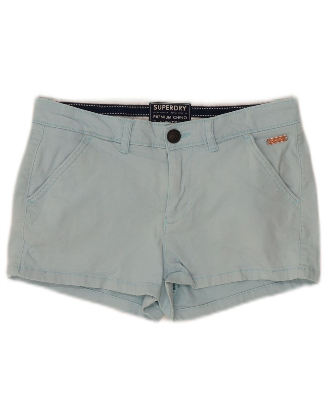 SUPERDRY Damen Chinoshorts UK 6 XS W25 Blau