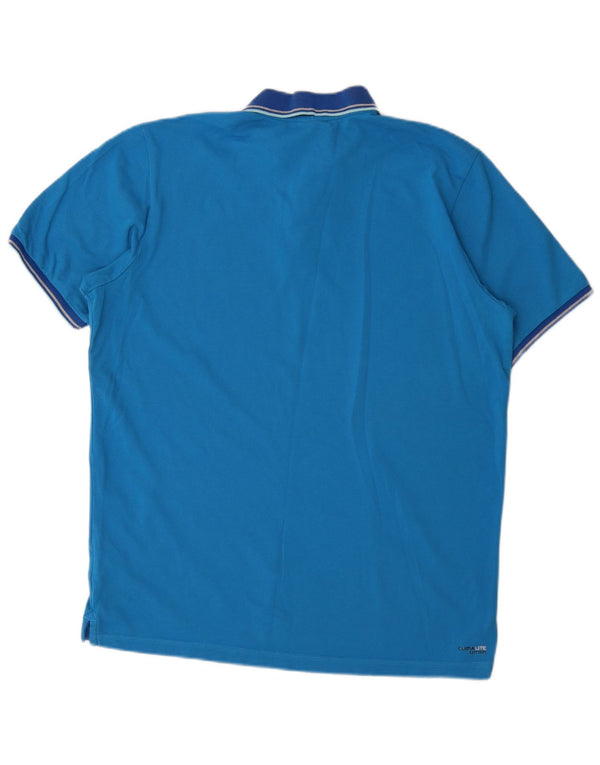 Adidas Herren Clima 365 Poloshirt, groß, blau gestreift, Baumwolle