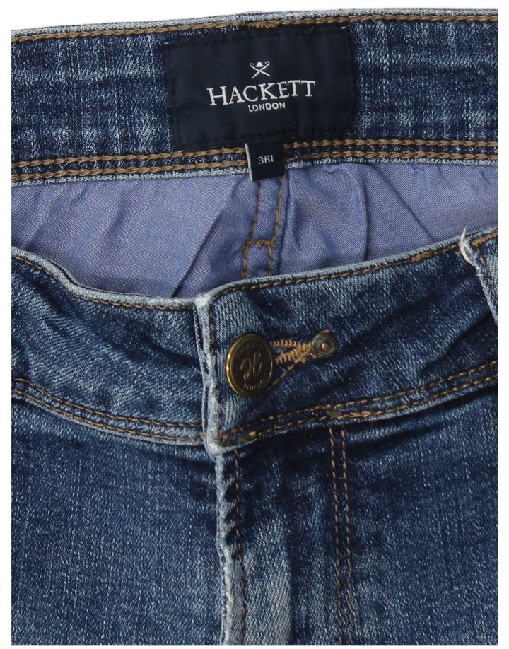 Hackett Herren Slim Jeans W36 L33 Blaue Baumwolle