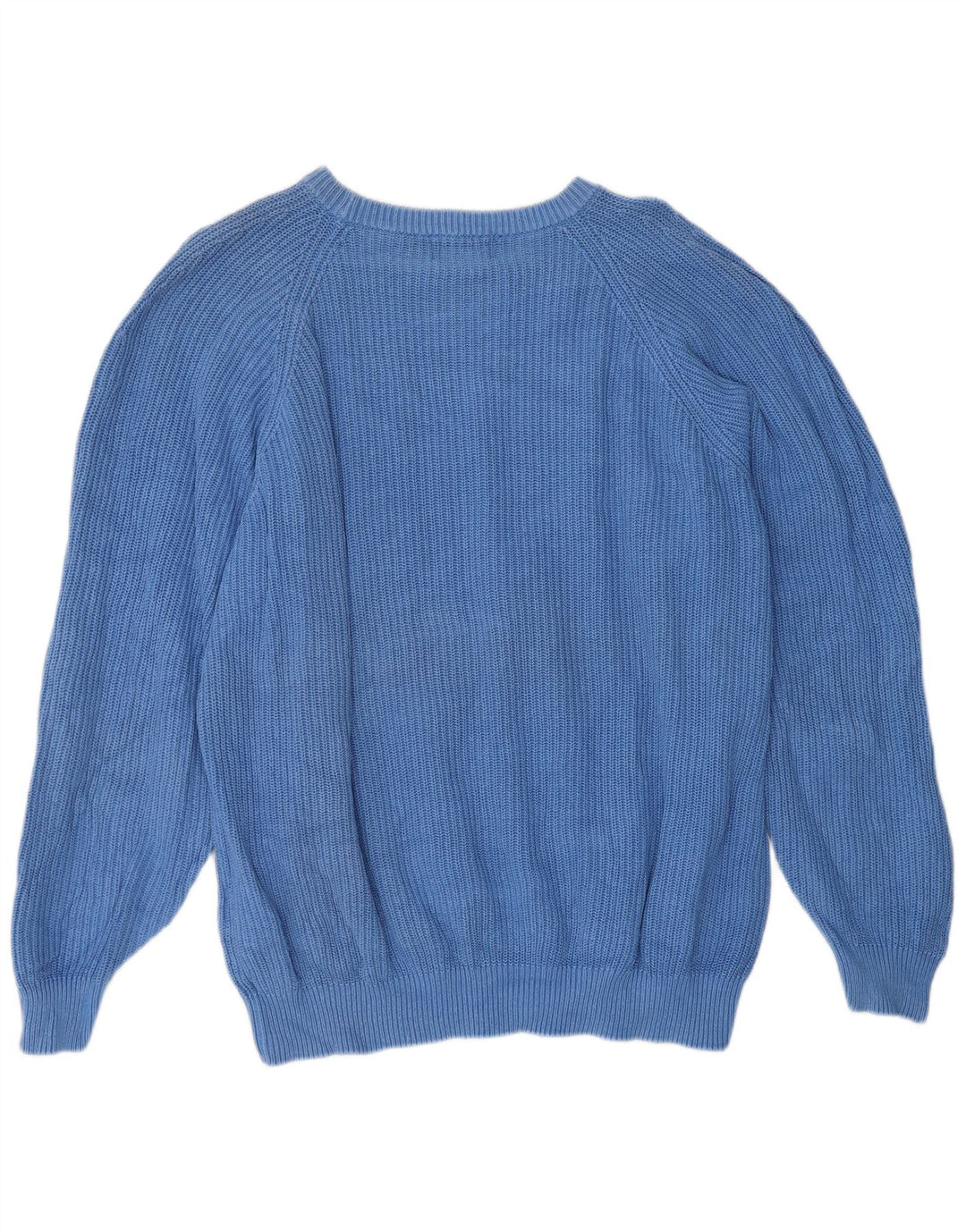 KAPPA Damen-Pullover, übergroß, Rundhalsausschnitt, Gr. 18, XL, Blau, Baumwolle