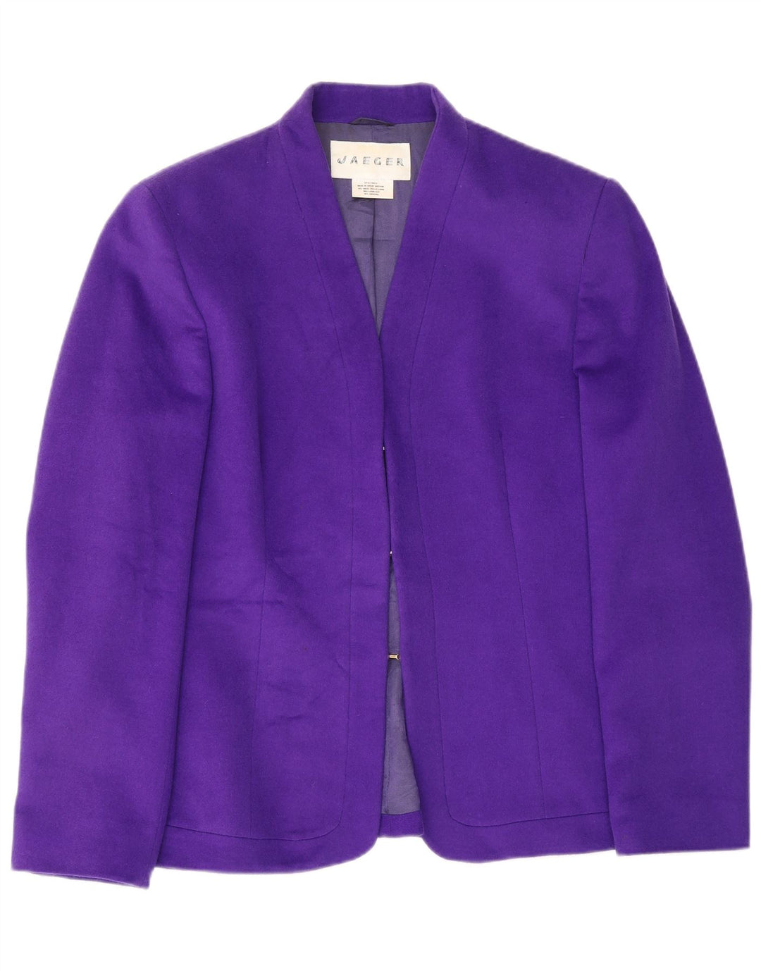 Jaeger Damen Blazer Jacke UK 14 Große Lila Wolle